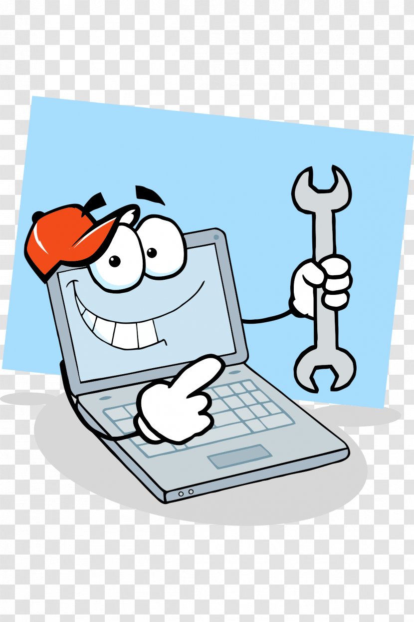 Laptop Computer Repair Technician Personal Clip Art - Royaltyfree - Funny Cartoon Illustrations Transparent PNG