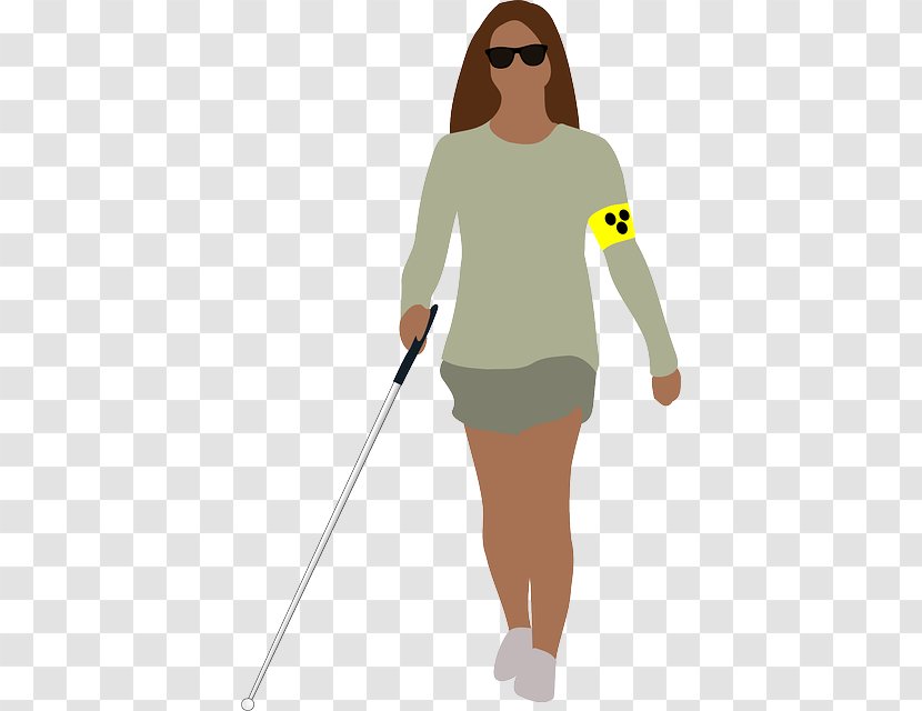 Vision Loss Disability White Cane Clip Art - Disabled Transparent PNG