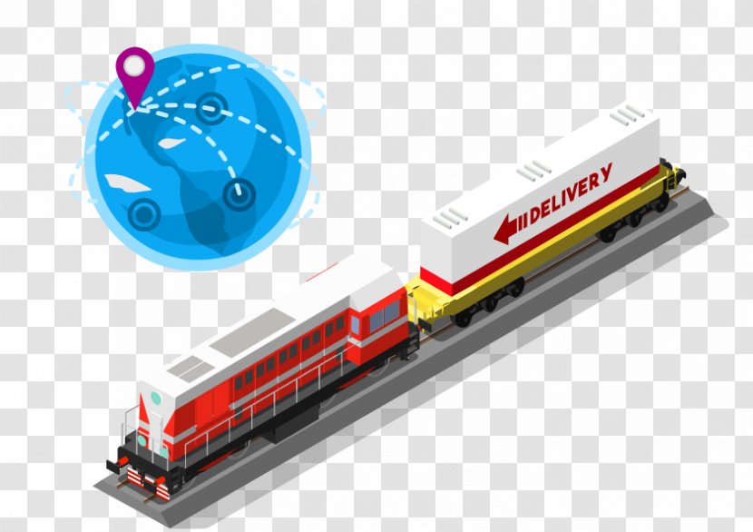 Train Rail Transport Track - Goods Wagon - Global Express Vector Transparent PNG
