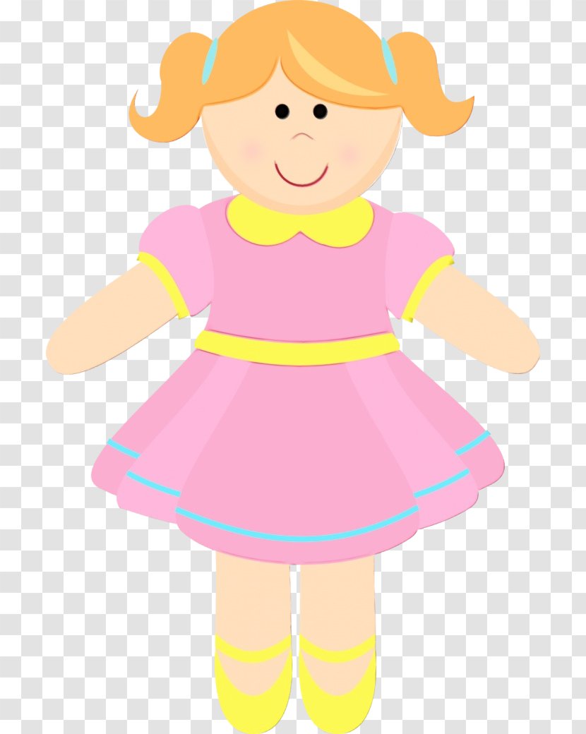 Cartoon Clip Art Pink Child Toddler - Baby Clothing - Costume Transparent PNG