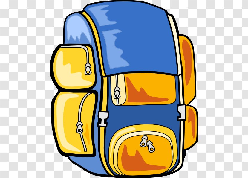Backpacking Clip Art - Yellow - Cliparts Transparent PNG