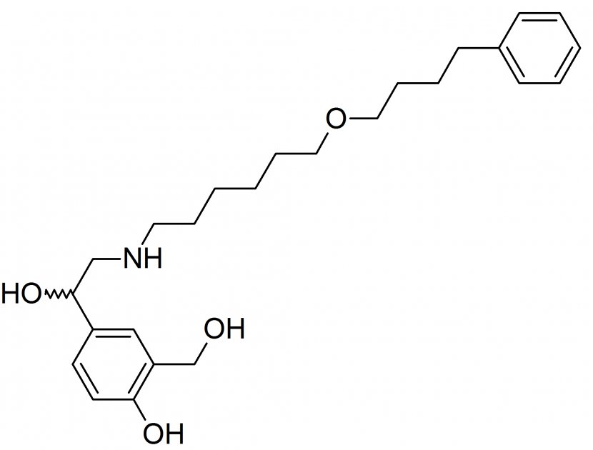 Salmeterol Molecule Beta-2 Adrenergic Receptor Molecular Mass Chemistry - Formula - Diagram Transparent PNG