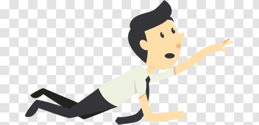 Animation Clip Art - Finger - Cartoon Man To Get Down Work Transparent PNG