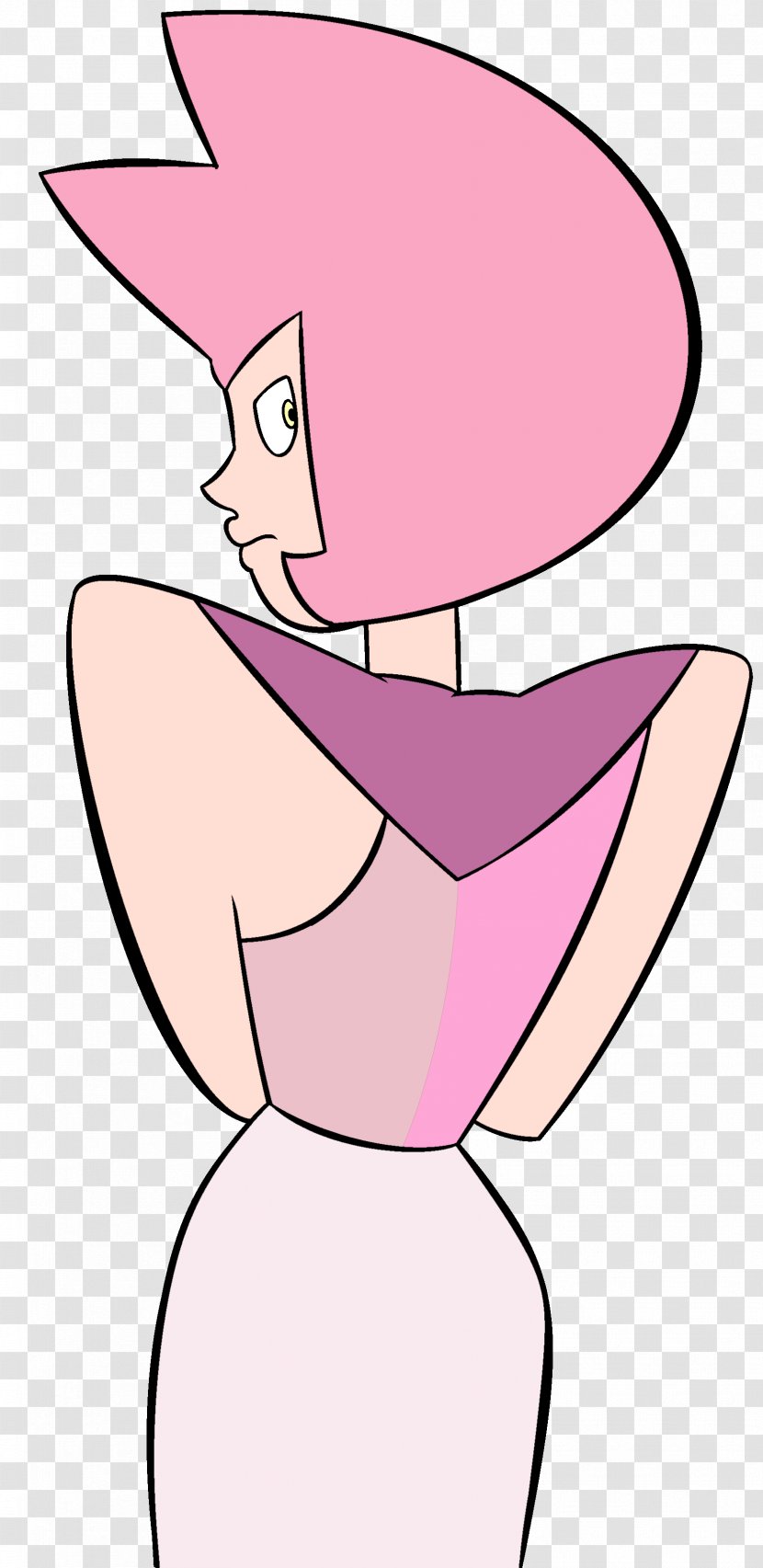 Stevonnie Premier Rose Diamond Quartz Peridot - Cartoon - Neck Transparent PNG