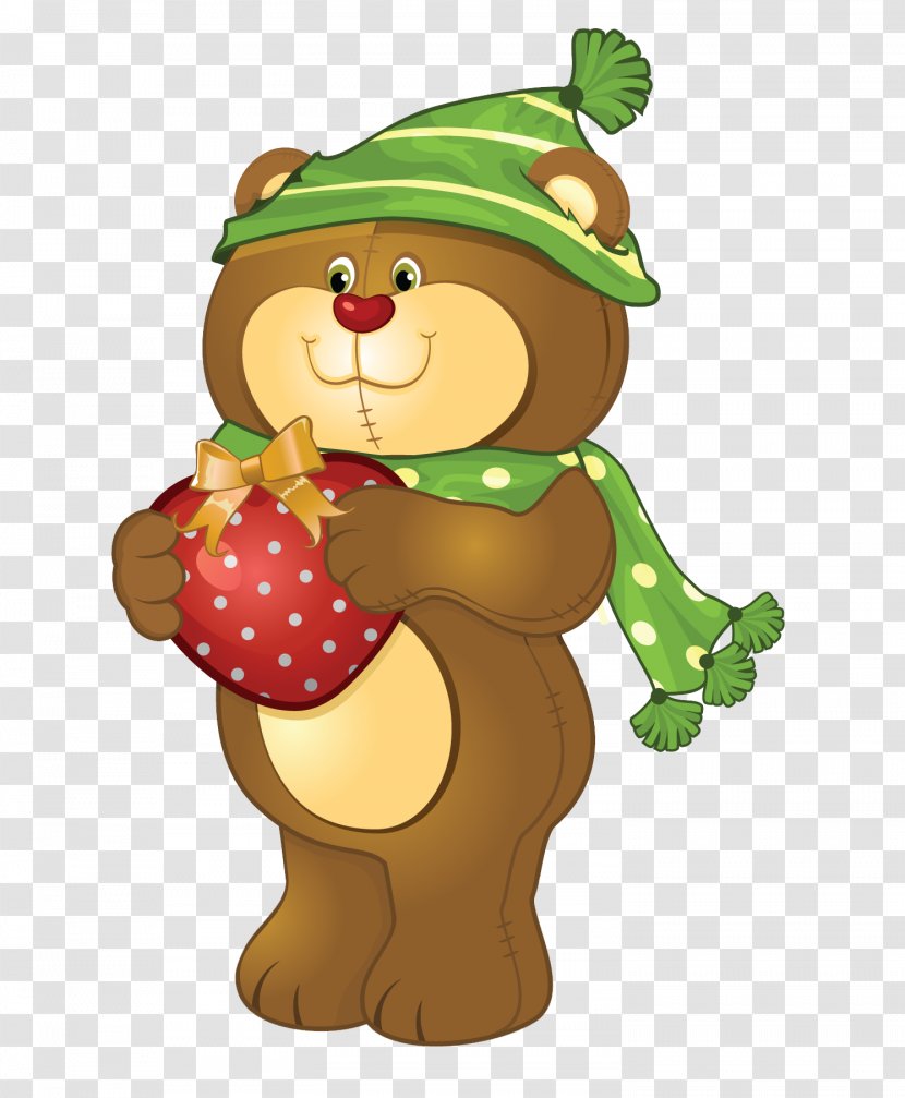 Teddy Bears' Christmas Clip Art Illustration - Cartoon - Bear Transparent PNG