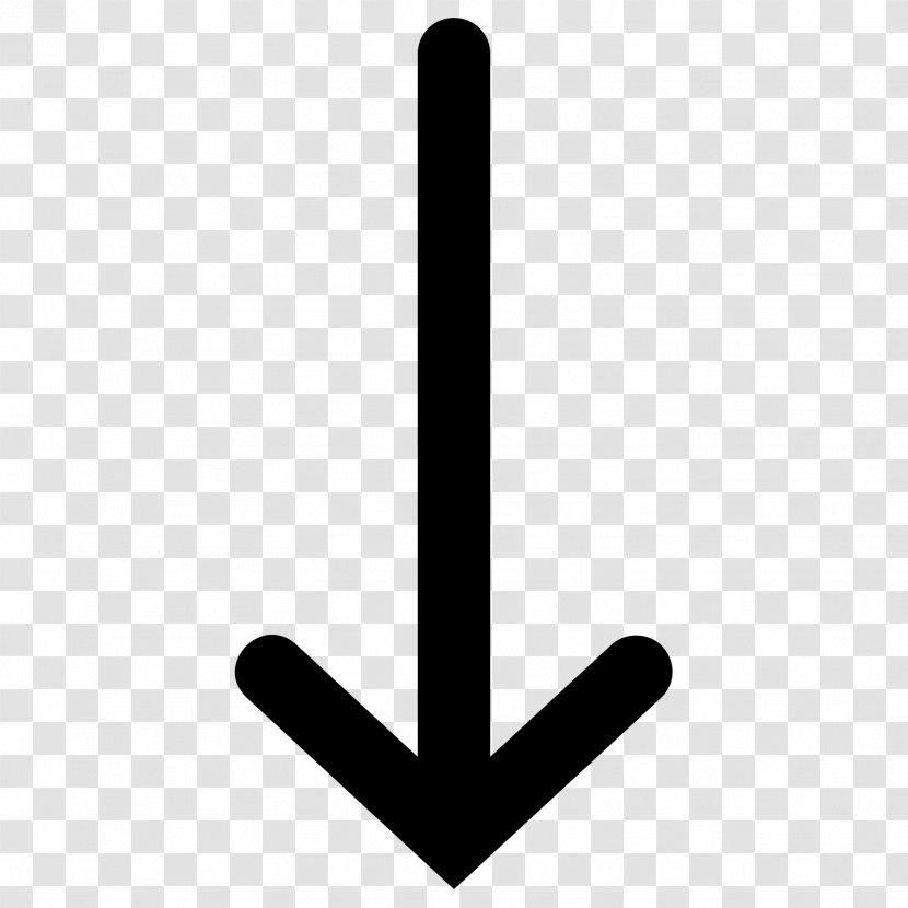 Symbol Font - Point - Down Arrow Transparent PNG
