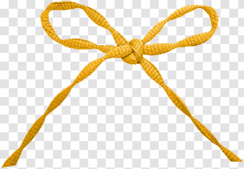 Rope Shoelace Knot Ribbon - Shoelaces - Orange Bow Transparent PNG