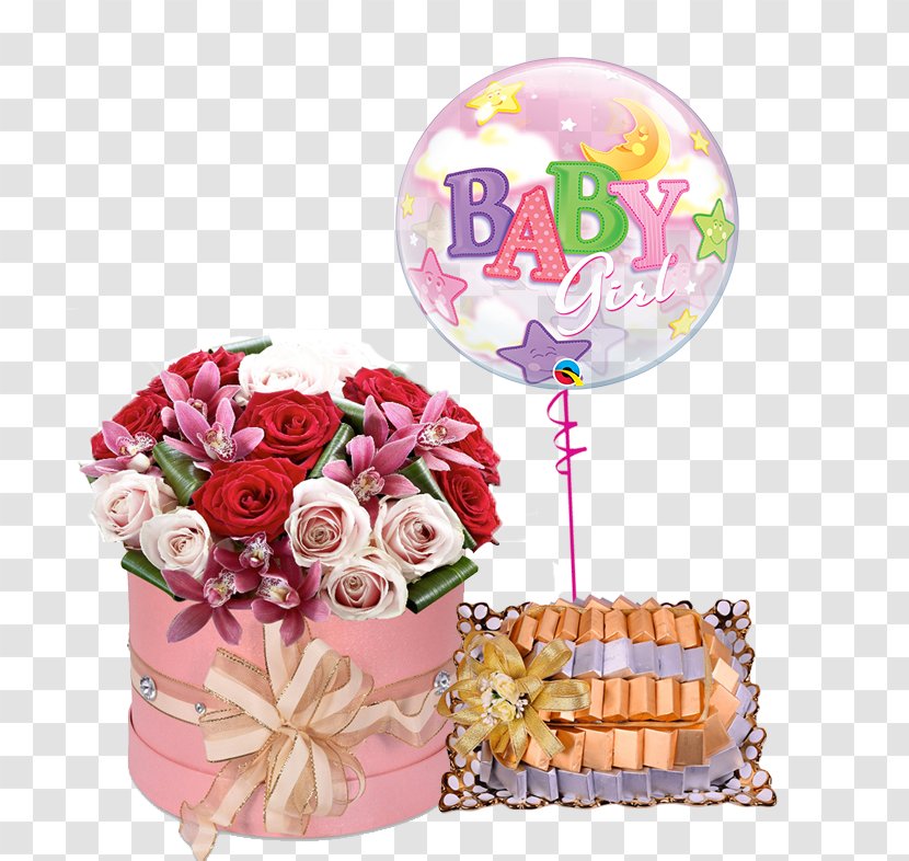 Sentiments Flowers Cut Flower Bouquet Food Gift Baskets Infant - Hamper Transparent PNG