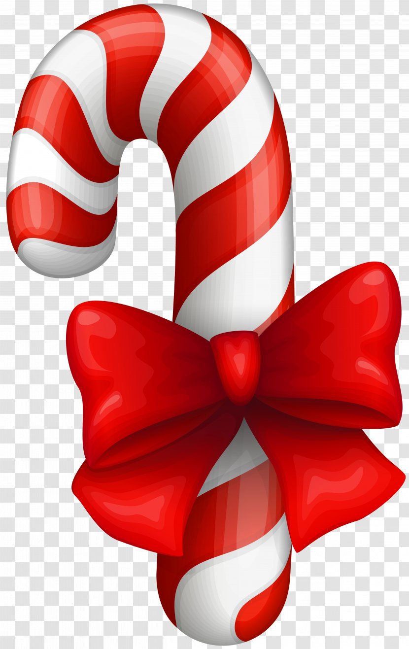 Candy Cane Polkagris Ribbon Christmas Clip Art - Ornament - Image Transparent PNG
