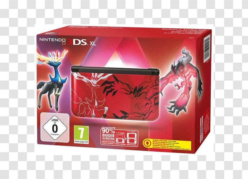 Pokémon X And Y Red Blue Video Game Consoles Nintendo 3DS XL - Handheld Console Transparent PNG