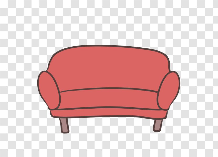Couch Illustrator Table Chair Cushion - Red Transparent PNG