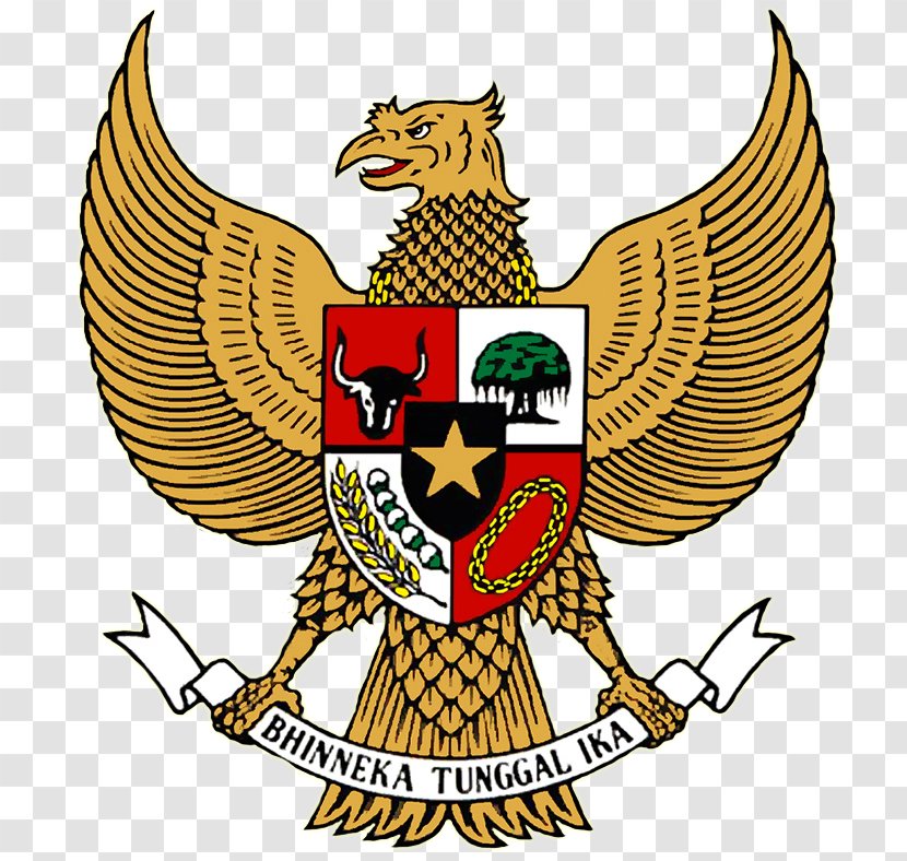 National Emblem Of Indonesia Pancasila Coat Arms Garuda - Indonesian - T-shirt Transparent PNG