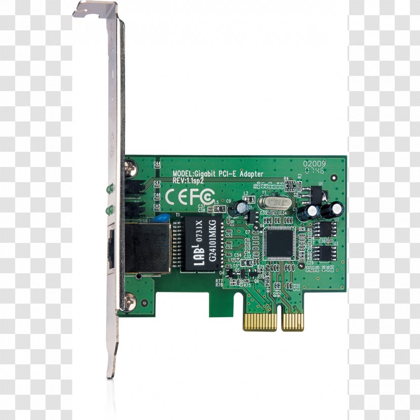 Network Cards & Adapters Gigabit Ethernet Conventional PCI Express TP-Link - Pci - Electronics Transparent PNG
