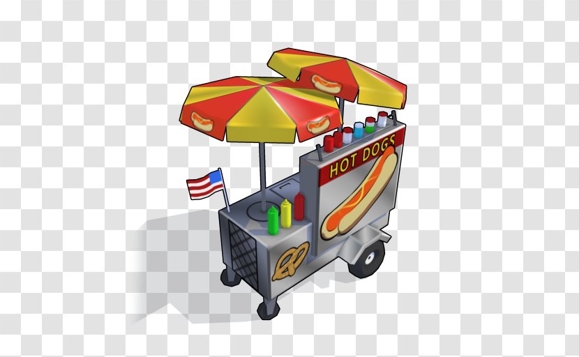 Hot Dog Stand Cart Cartoon Clip Art - Hotdog Transparent PNG