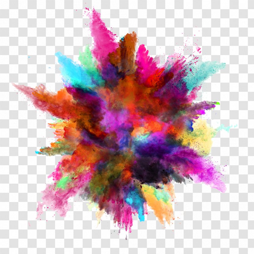 Cartoon Explosion - Watercolor Painting - Dye Magenta Transparent PNG