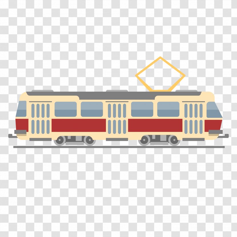Train Tram Rail Transport Railroad Car - Vehicle Transparent PNG