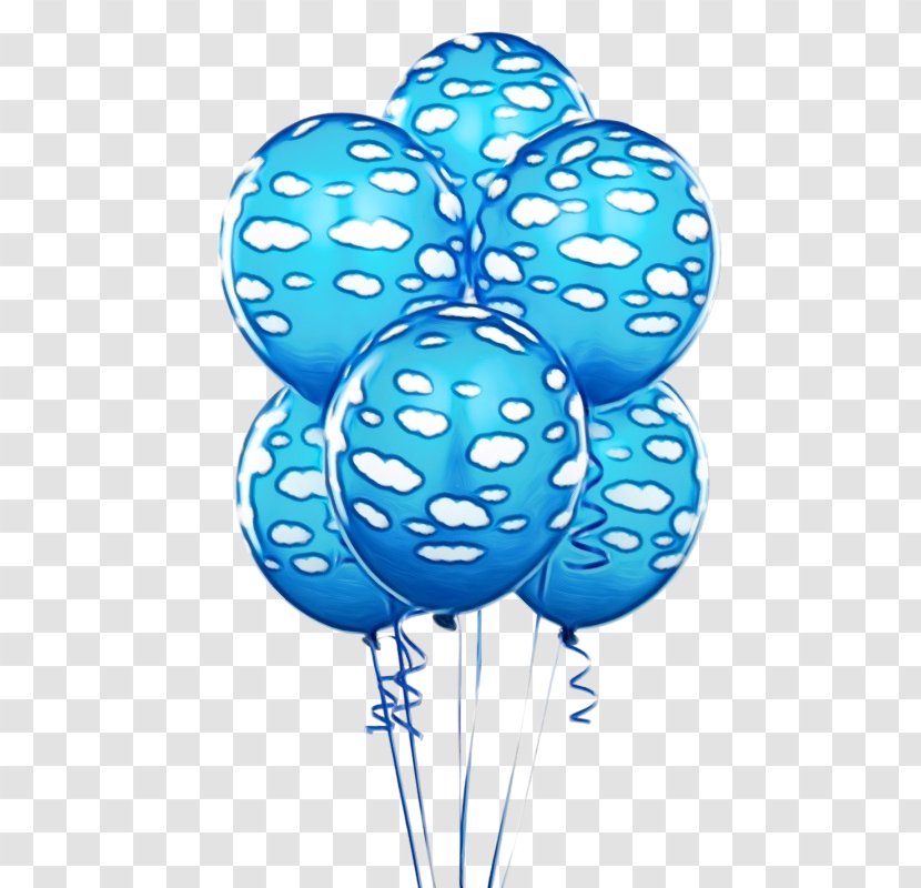 Bisou And Hearts Balloons Blue Party Qualatex Bubble Balloon - Turquoise - Birthday Transparent PNG