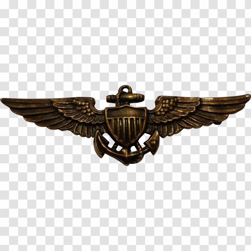 0506147919 United States Naval Aviator Navy Badge - Military - Pilot Transparent PNG