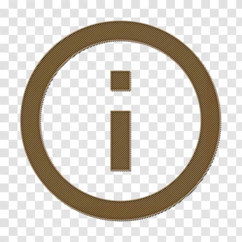 Info Icon - Brass - Metal Transparent PNG