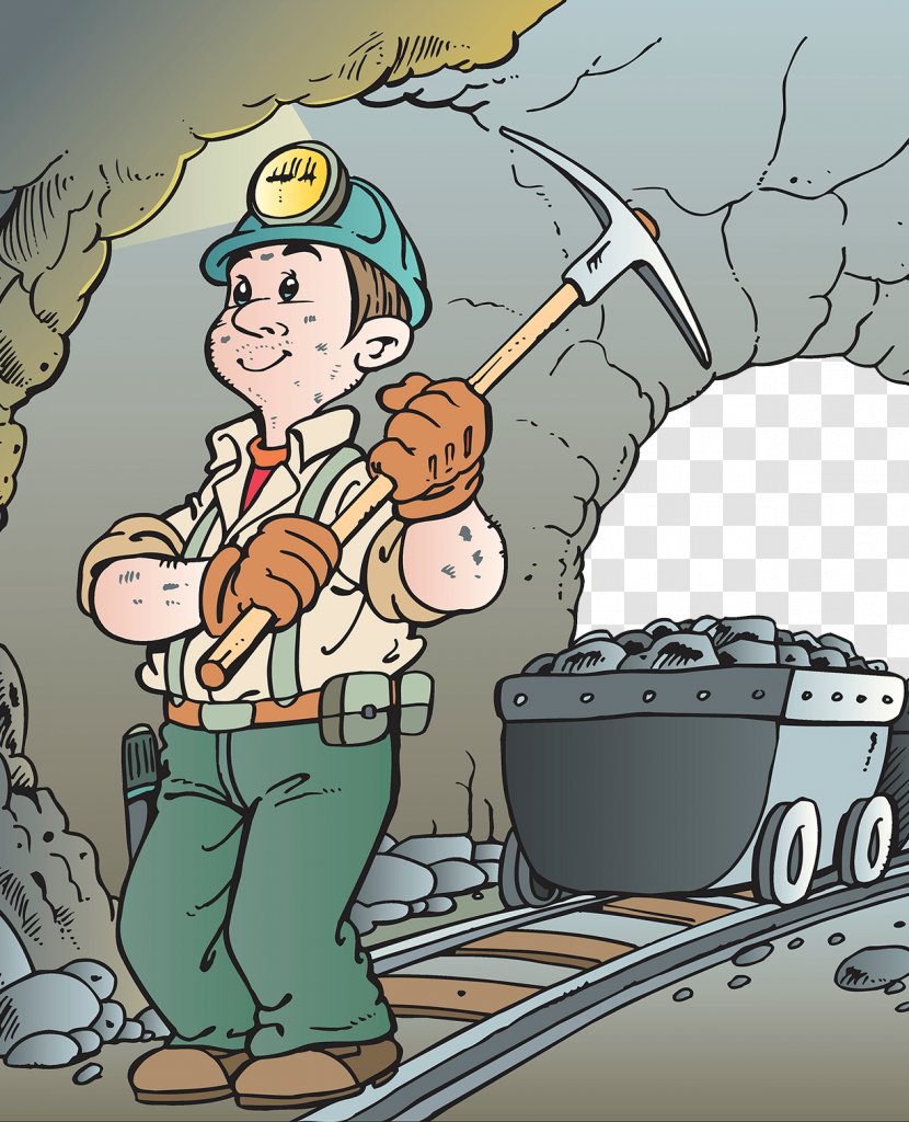 Mining Miner Illustration - Water - Coal Miners Transparent PNG
