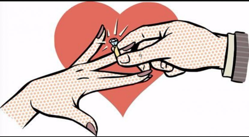 Marriage Proposal Cartoon Drawing Clip Art - Frame - Bride Transparent PNG