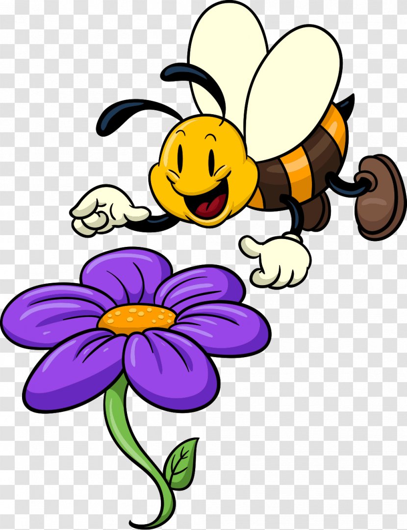 Honey Bee Vector Graphics Apidae Illustration Clip Art - Insect - Flower Transparent PNG