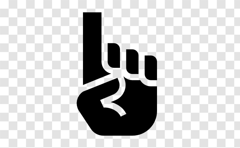 Index Finger Pointing - Black And White - Foam Transparent PNG