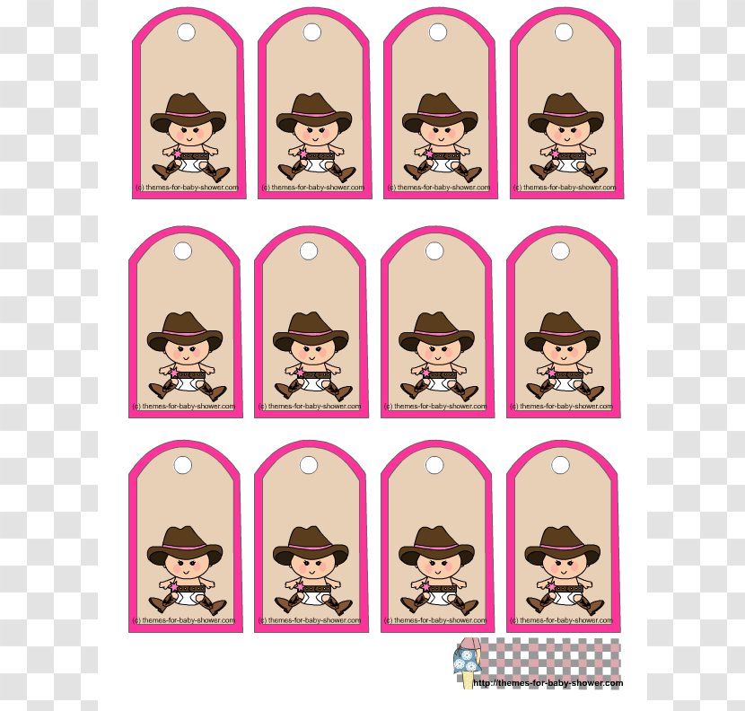 Cowboy Baby Shower Sticker Western Clip Art - Facial Expression - Cowgirl Images Transparent PNG