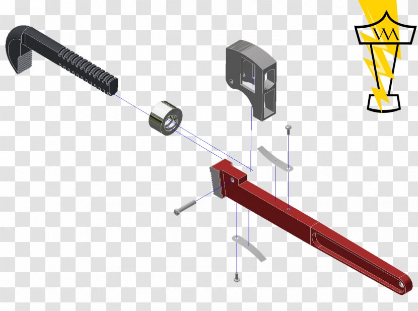 Autodesk Inventor 3ds Max Technology 3D Computer Graphics - Pipe Wrench - Spanner Transparent PNG