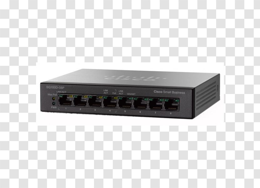 Network Switch Power Over Ethernet Gigabit Cisco Systems Fast - Computer Transparent PNG
