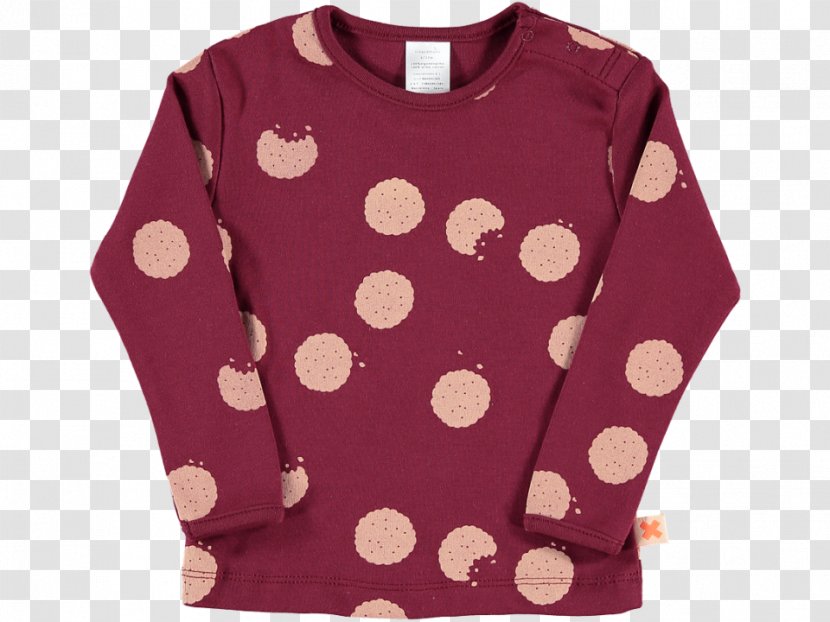 Sleeve Polka Dot T-shirt Sweater Outerwear Transparent PNG