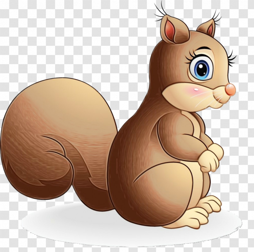 Squirrel Cartoon Eurasian Red Squirrel Tail Animation Transparent PNG