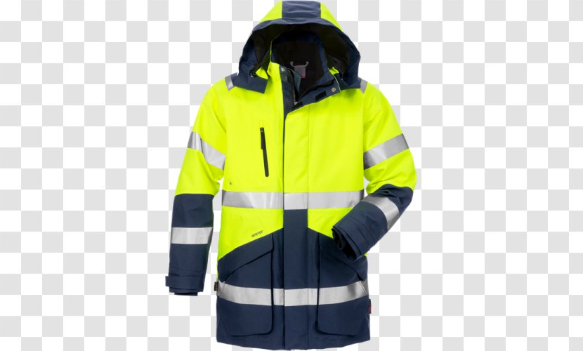 High-visibility Clothing Jacket Gore-Tex Workwear - Hood - Anorak Military Black Transparent PNG