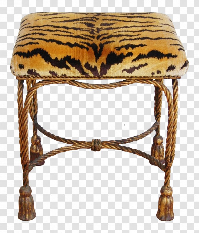 Table Stool Bench Gilding Tiger - Wooden Small Transparent PNG