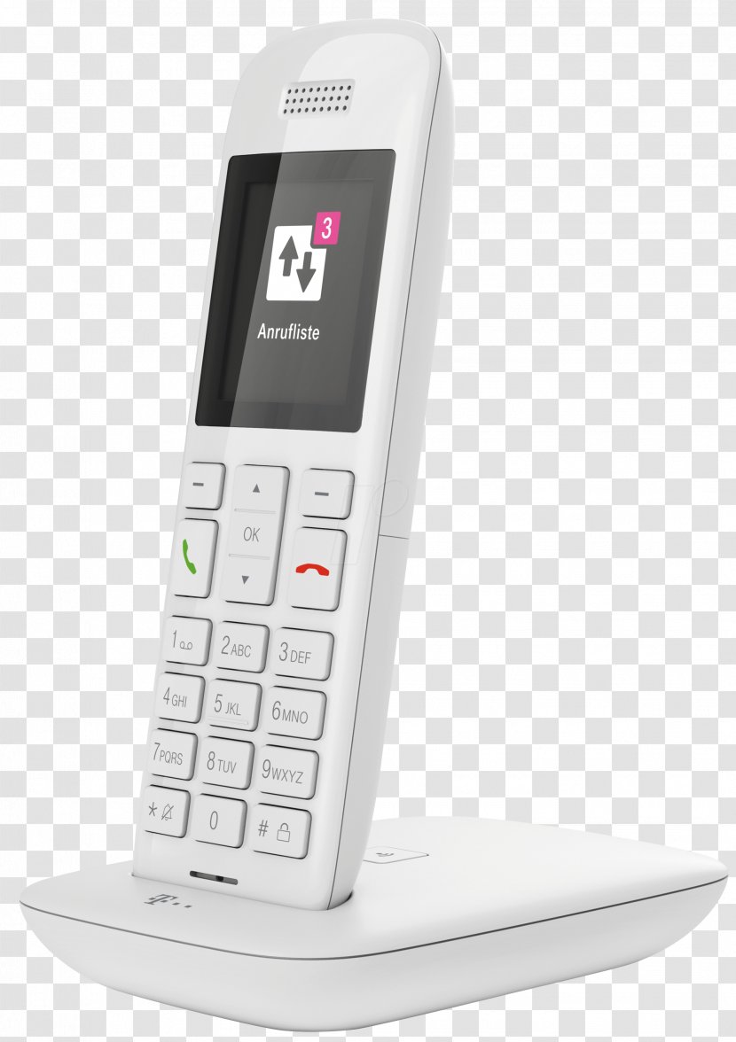 Deutsche Telekom Speedphone 11 Telephone Digital Enhanced Cordless Telecommunications Speedport - Wideband Audio Transparent PNG