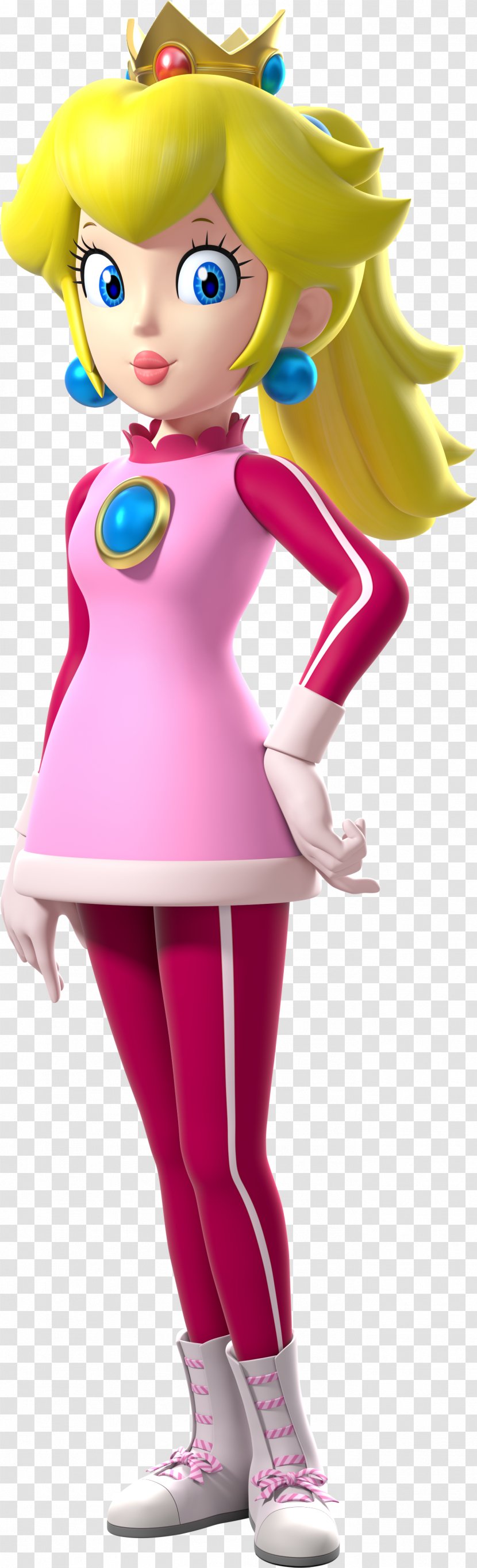Clip Art Illustration Pink M Figurine Mascot - Smile - Princess Peach Transparent PNG