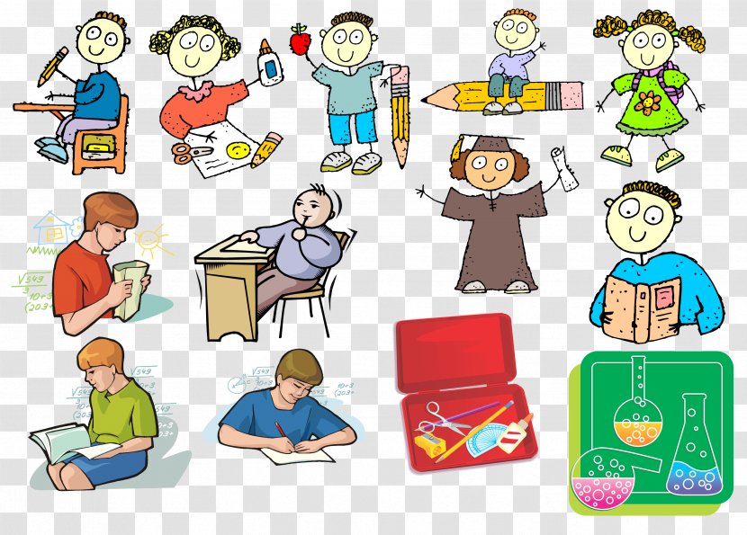 Drawing Child Dijak School Daytime - Reading - Play Transparent PNG