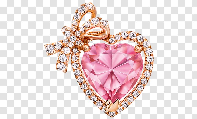 Jewellery Diamond Swarovski AG Heart Necklace - Pendant Transparent PNG