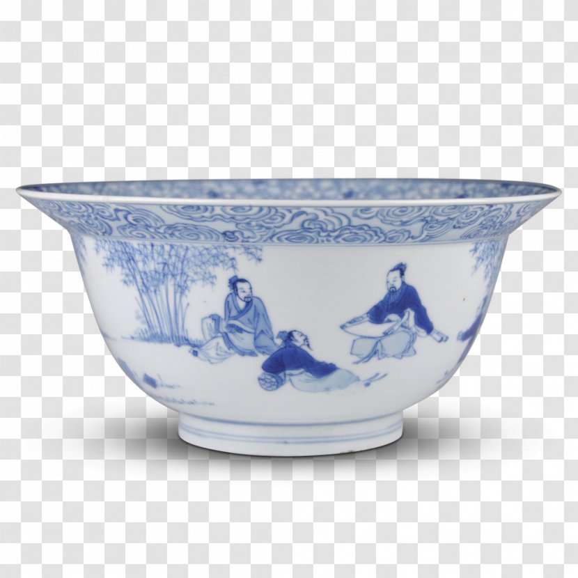 Ceramic Blue And White Pottery Bowl Tableware Porcelain - Cup Transparent PNG