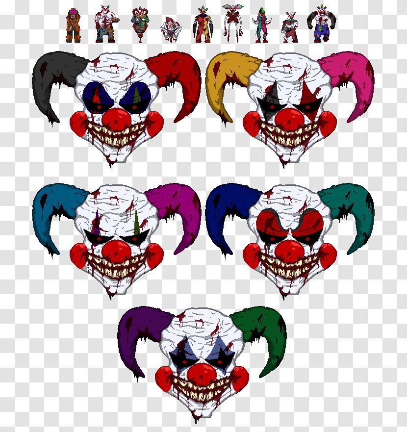 Joker Headgear Font - Watercolor - Killer Clown Transparent PNG