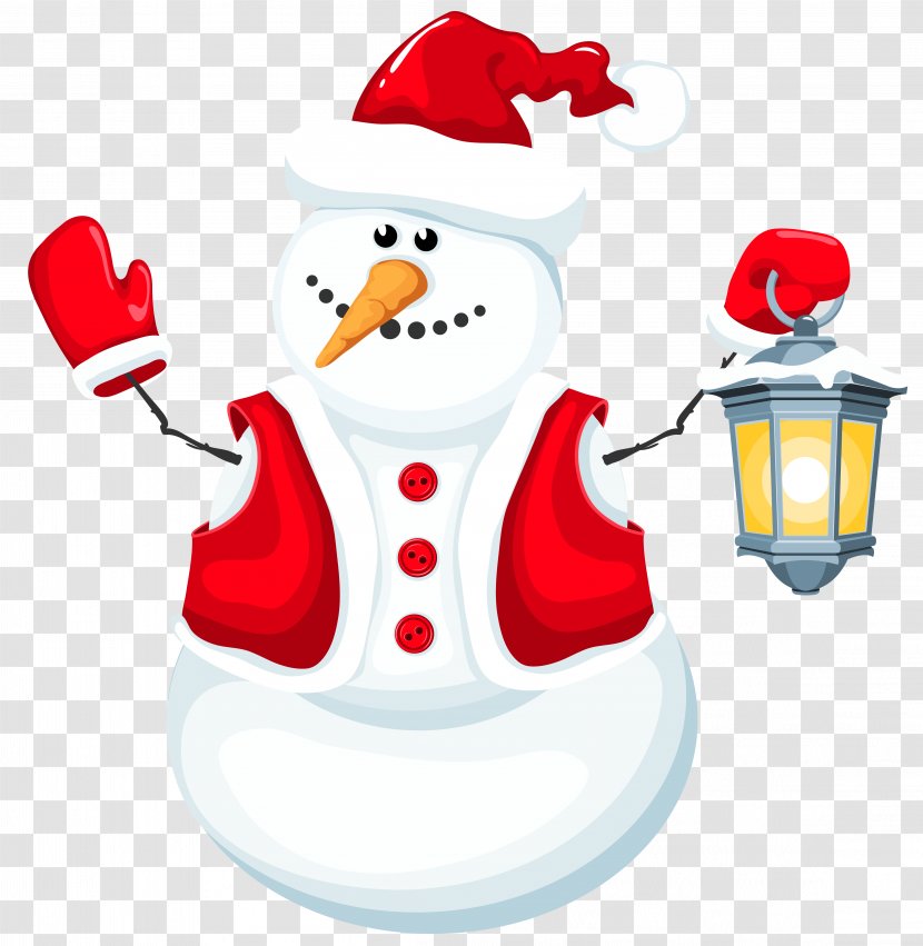 Snowman Clip Art - Product Design - Christmas With Lantern Clipart Transparent PNG