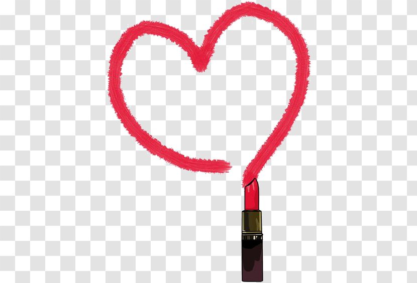 Lipstick Lip Balm Make-up Cosmetics Heart - Flower - Cartoon Transparent PNG