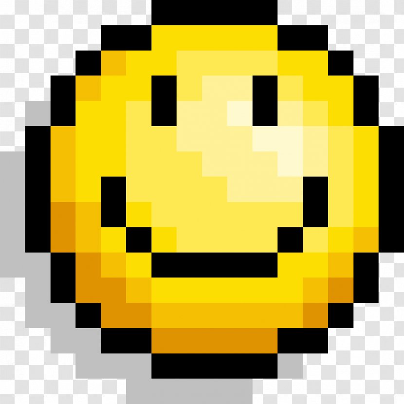 Pixel Art Smiley Desktop Wallpaper Clip - Yellow Transparent PNG