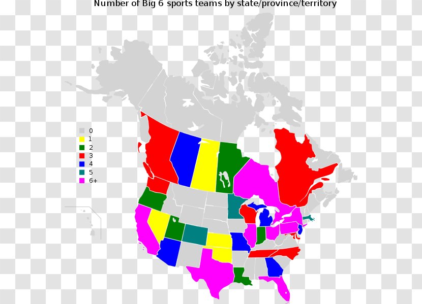United States Canada MLB U.S. State Map - Sport Team Transparent PNG