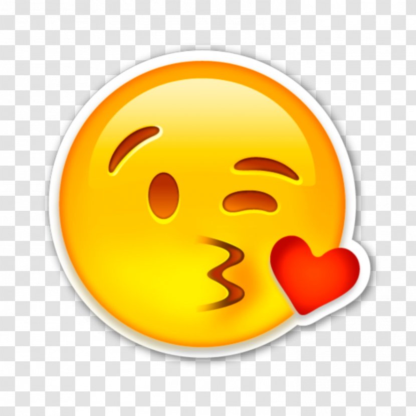 Smiley Emoji Kiss Emoticon Sticker - Thumb Signal Transparent PNG