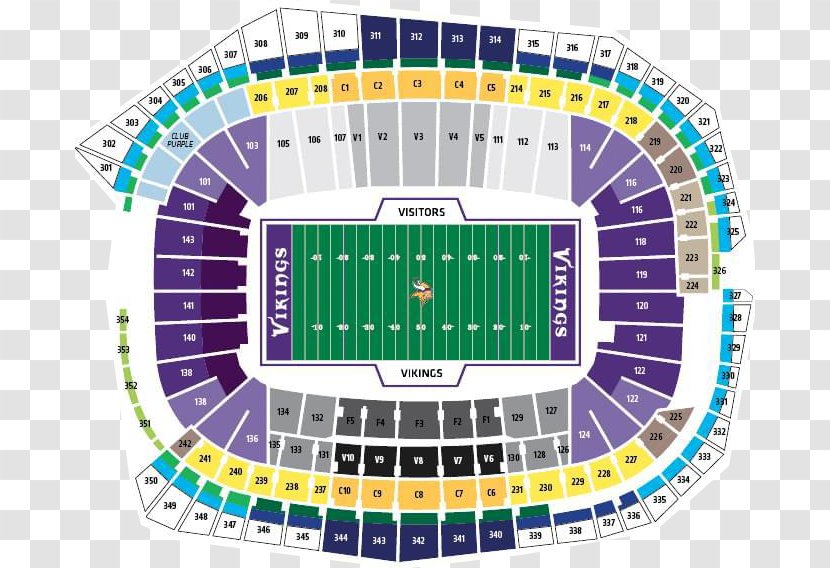 U.S. Bank Stadium Minnesota Vikings NFL Miami Dolphins Green Bay Packers - Ticket Transparent PNG