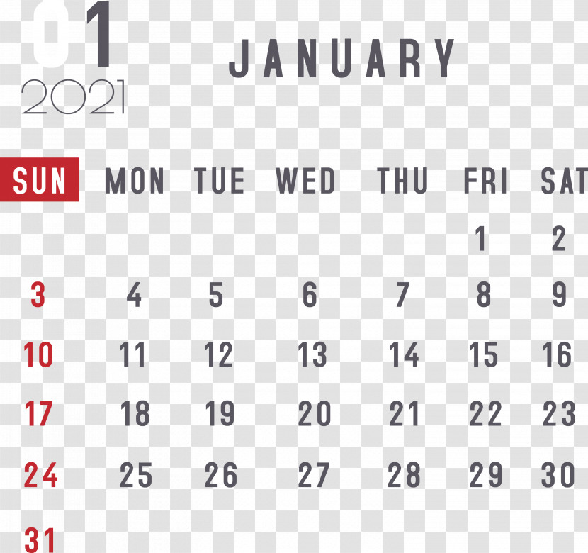 January 2021 Monthly Calendar 2021 Monthly Calendar Printable 2021 Monthly Calendar Template Transparent PNG