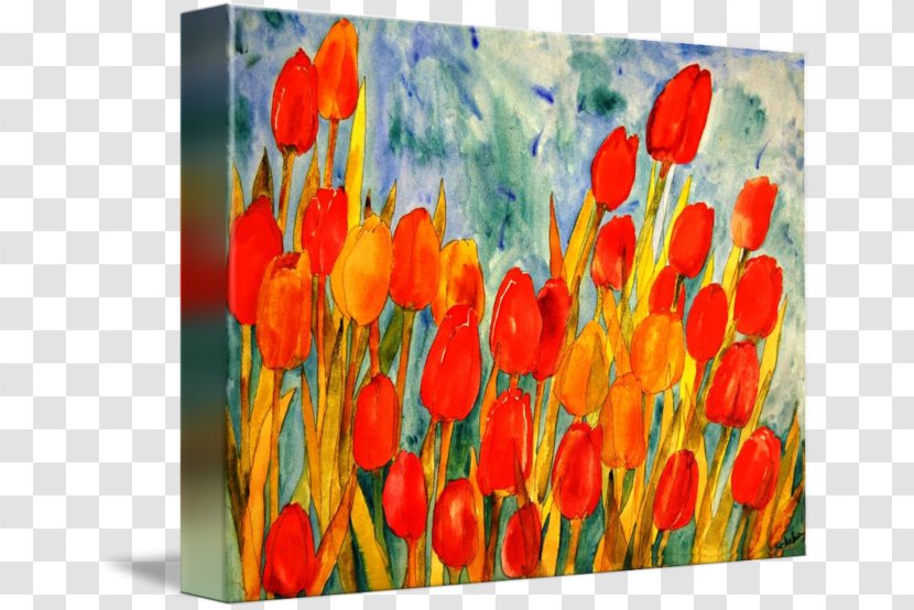 Tulip Acrylic Paint Watercolor Painting Art Oil Reproduction - Cartoon Transparent PNG