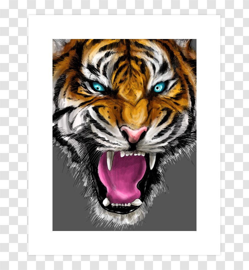 Tiger Digital Art Lion Transparent PNG
