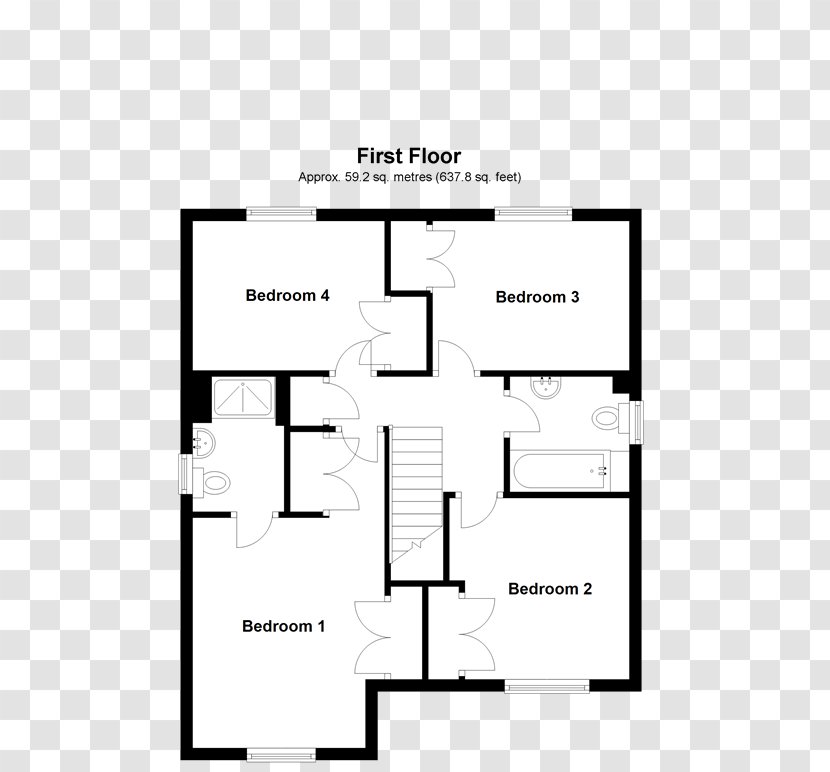 Mannleys Sales & Lettings Union Road House Floor Plan Bedroom - Telford Transparent PNG